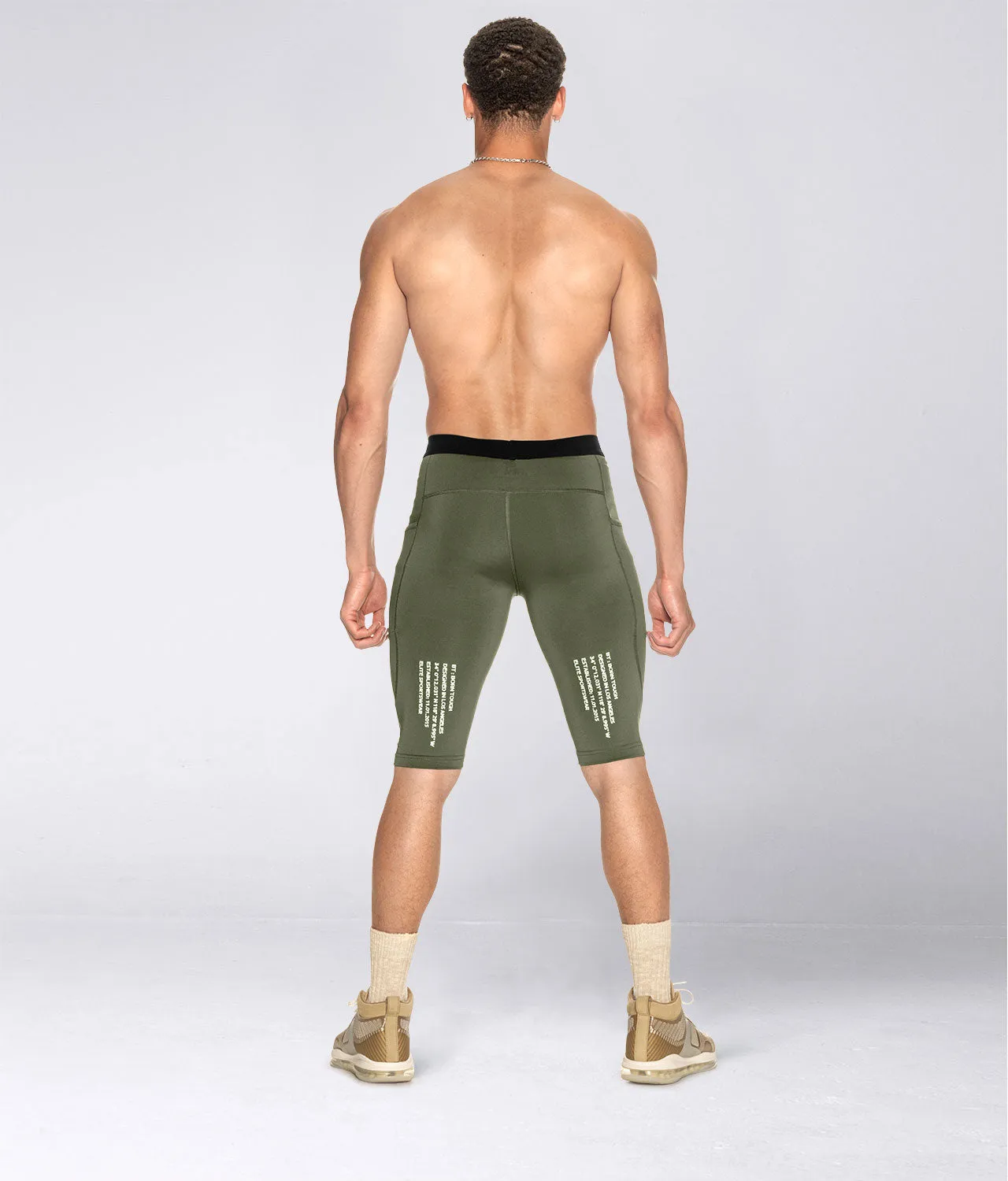 3900 . Compression Regular-Fit Pants - Military Green