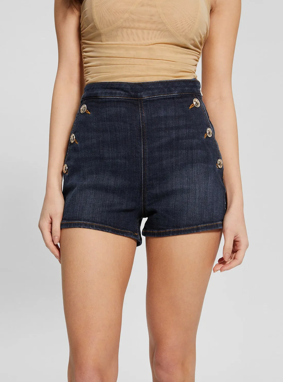 Blue High-Rise Janae Short