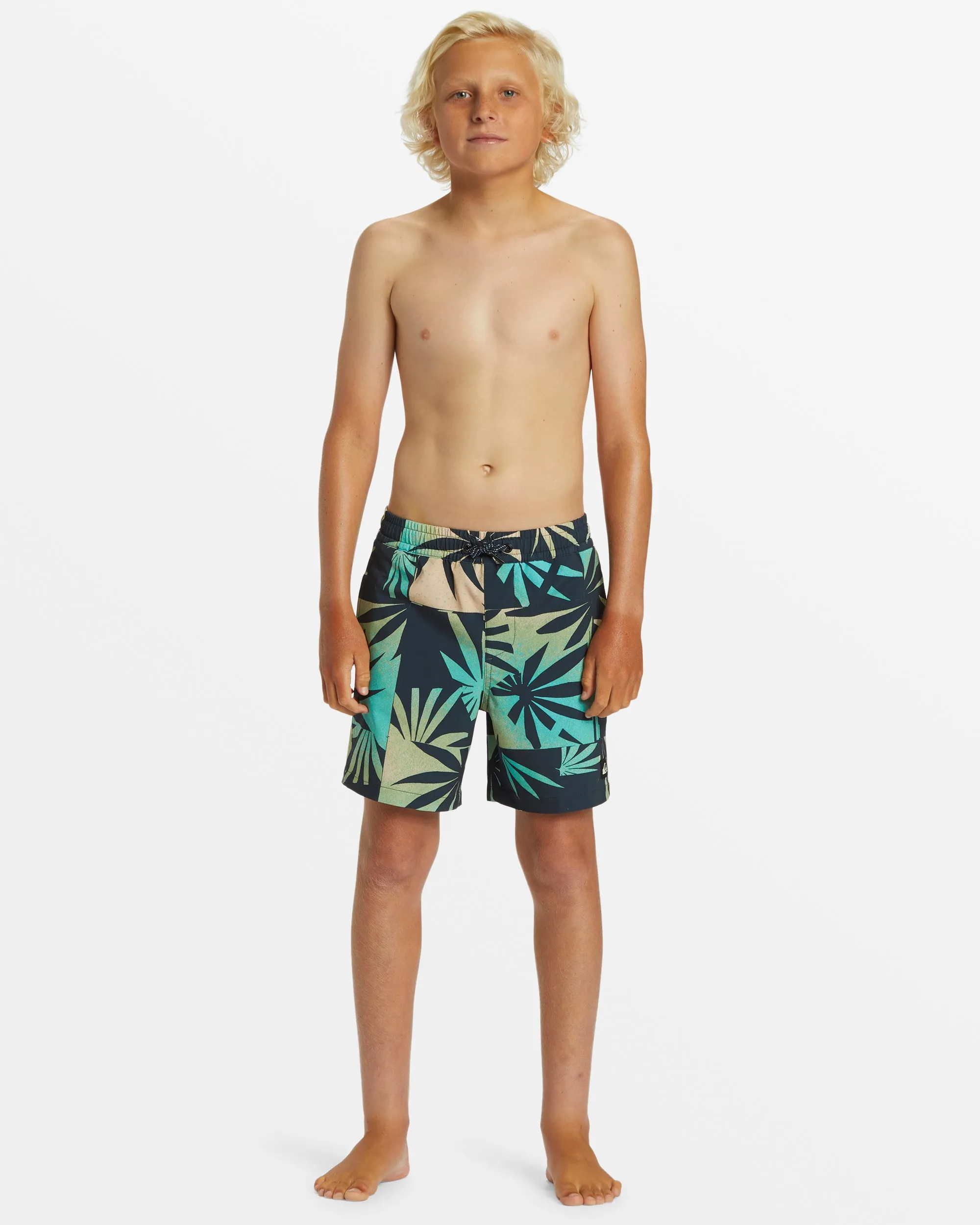 Boys 8-16 Surfsilk Mix Volley 14" Elastic Waist Shorts