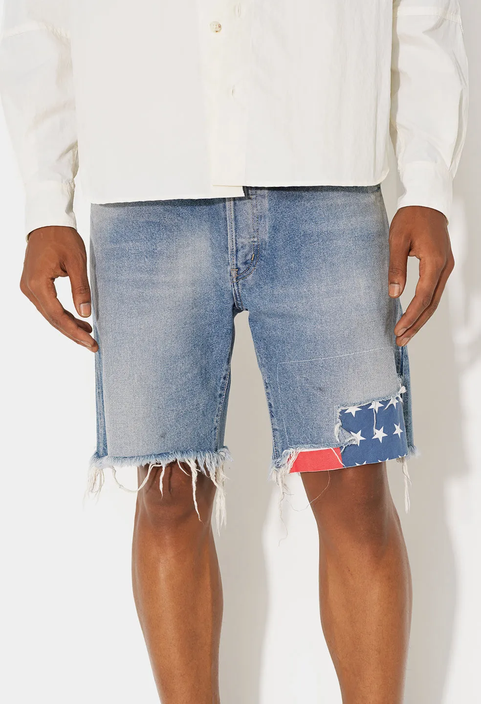 Bozeman Denim Shorts / Indigo Flag