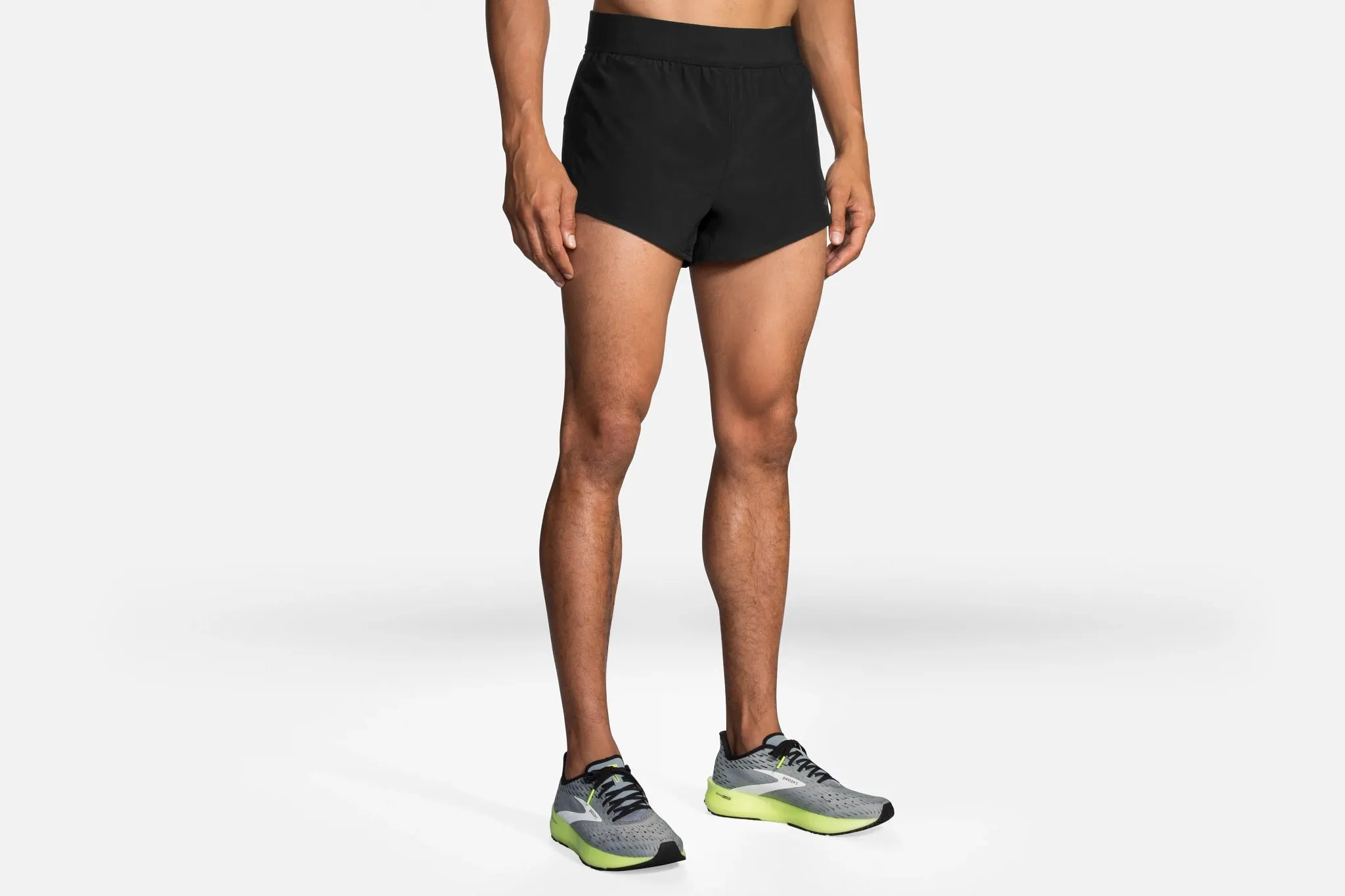 Brooks | Sherpa 3" Split Short | Men's | Black