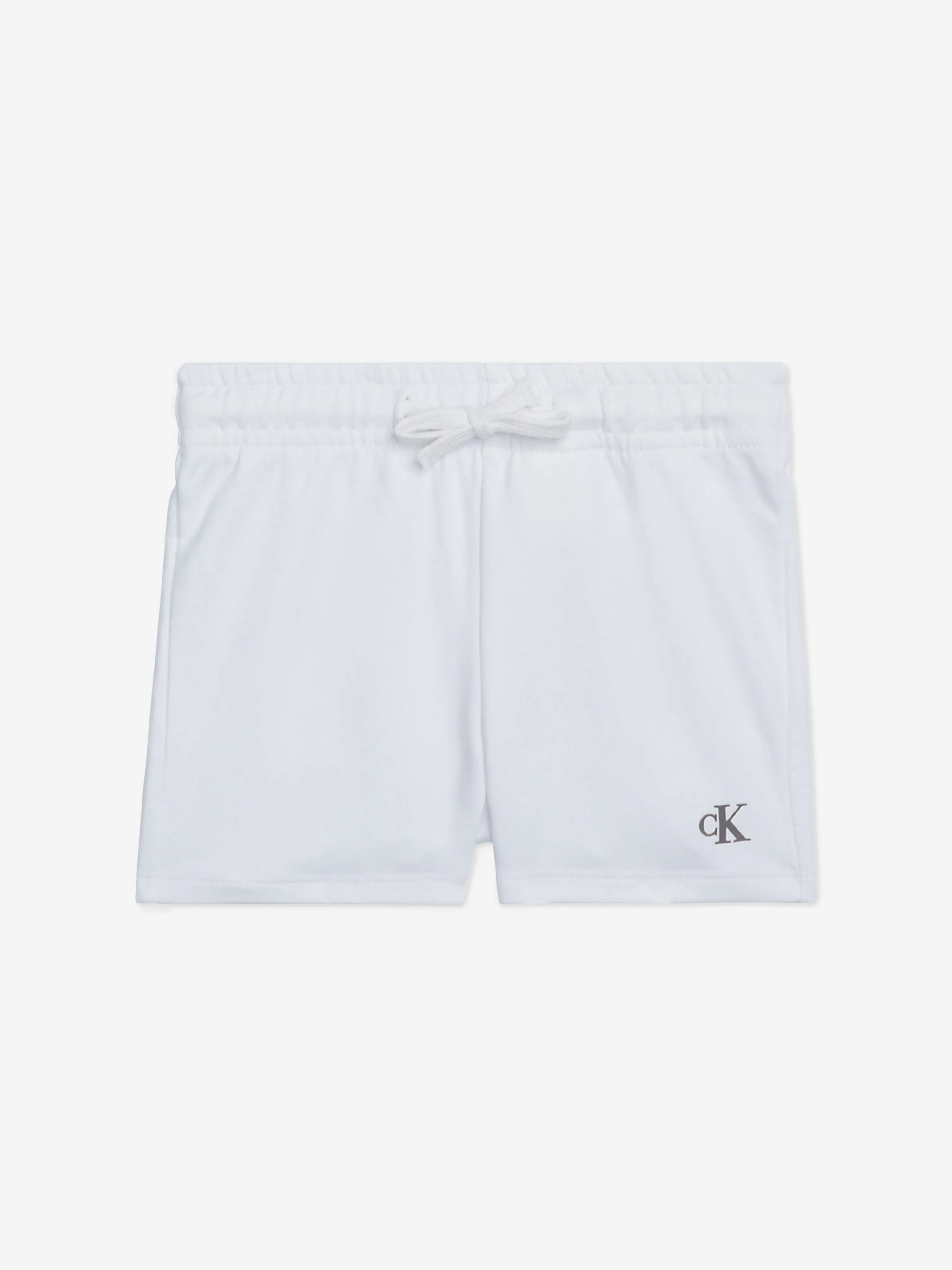 Calvin Klein Baby Monogram Logo Shorts Set in White