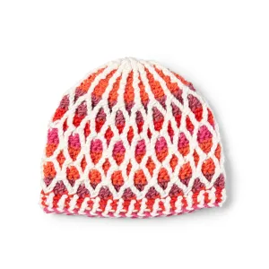 Caron X Pantone Honeycomb Crochet Hat