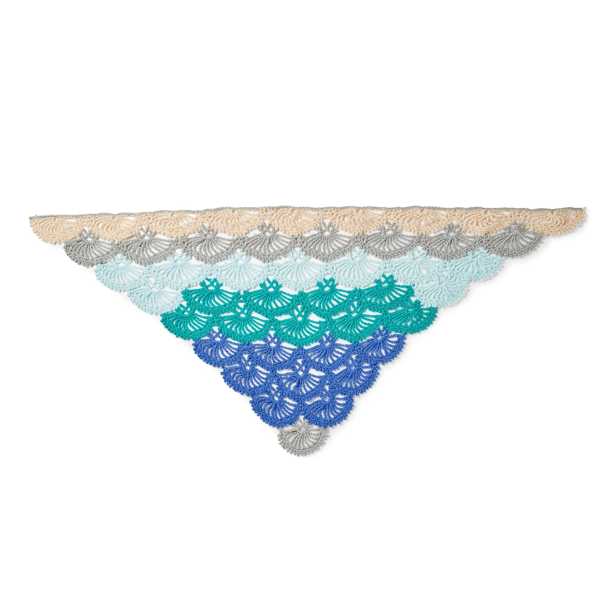 Caron X Pantone Lace Fans Crochet Shawl