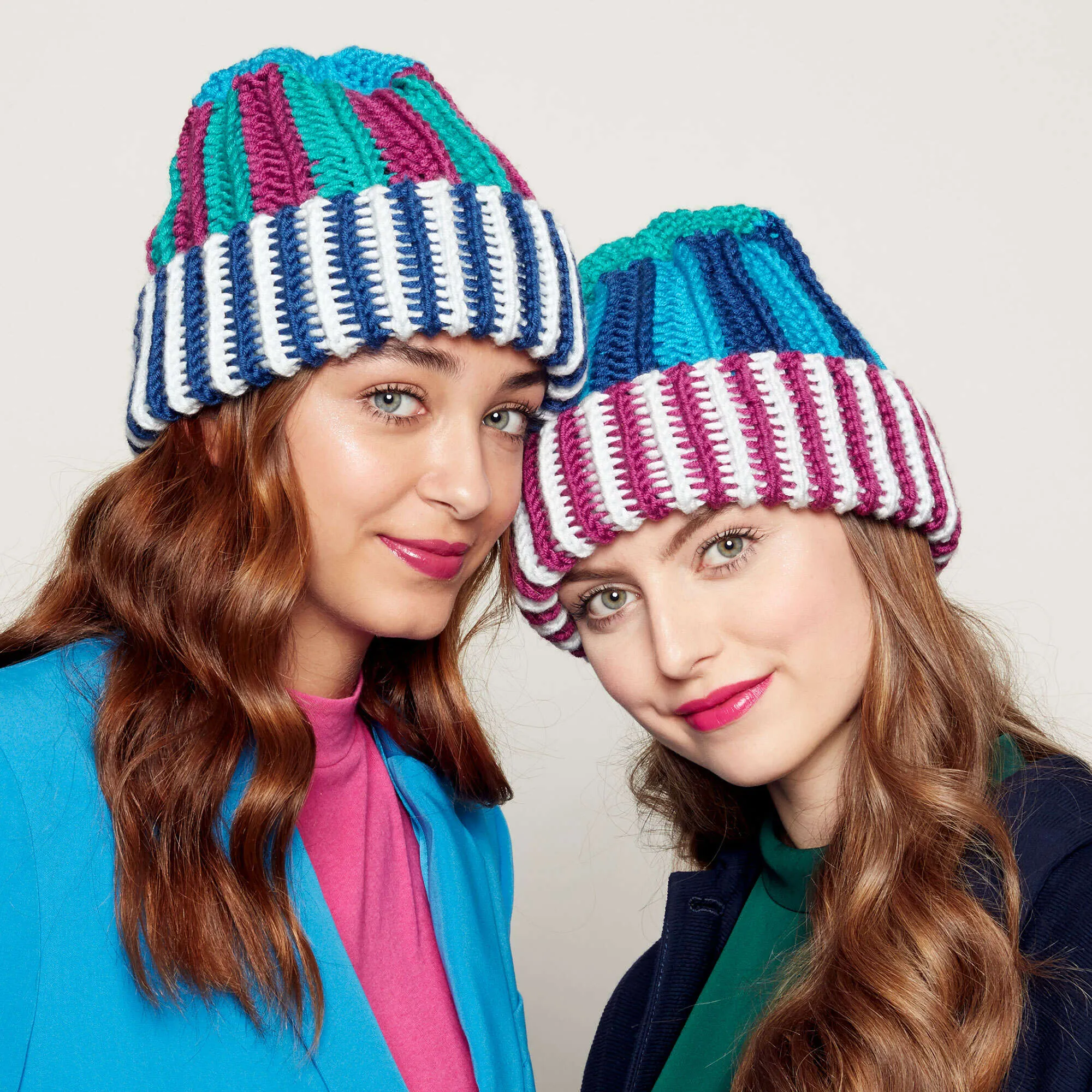 Caron X Pantone Multi Stripes Crochet Hat