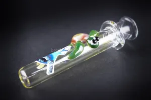 Chameleon Glass Pond Life Chillum Hand Pipe - Baby Turtle