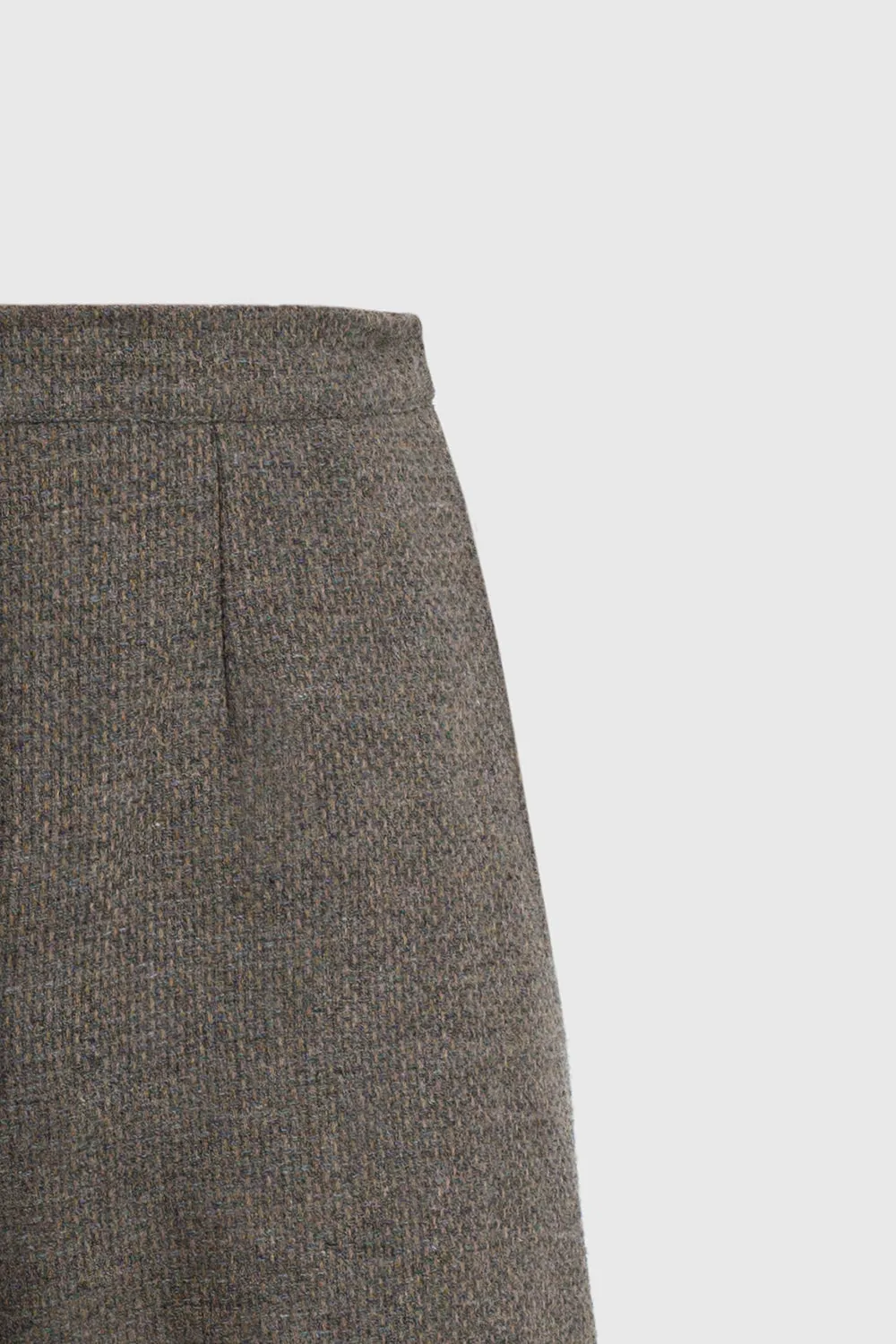 Curved Wool Pants - Men's