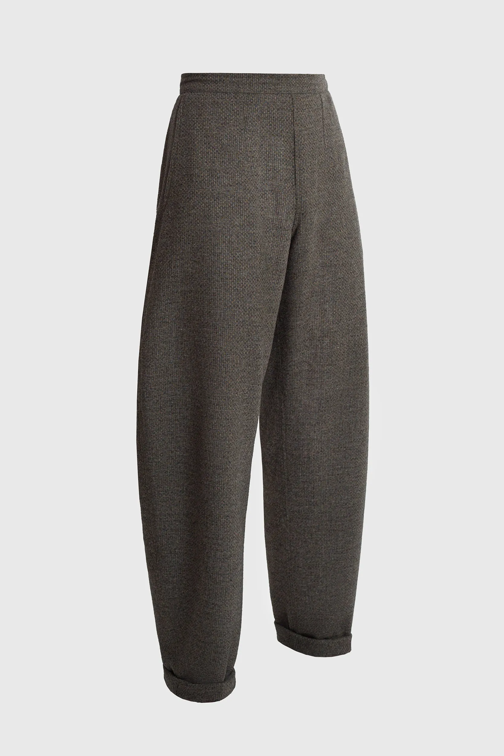 Curved Wool Pants - Men's