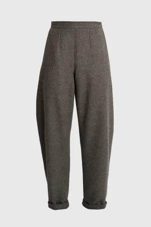 Curved Wool Pants - Men's