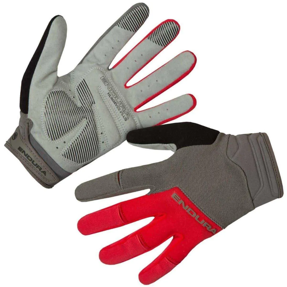 Endura Hummvee Plus II Full Finger Cycling Gloves - Red