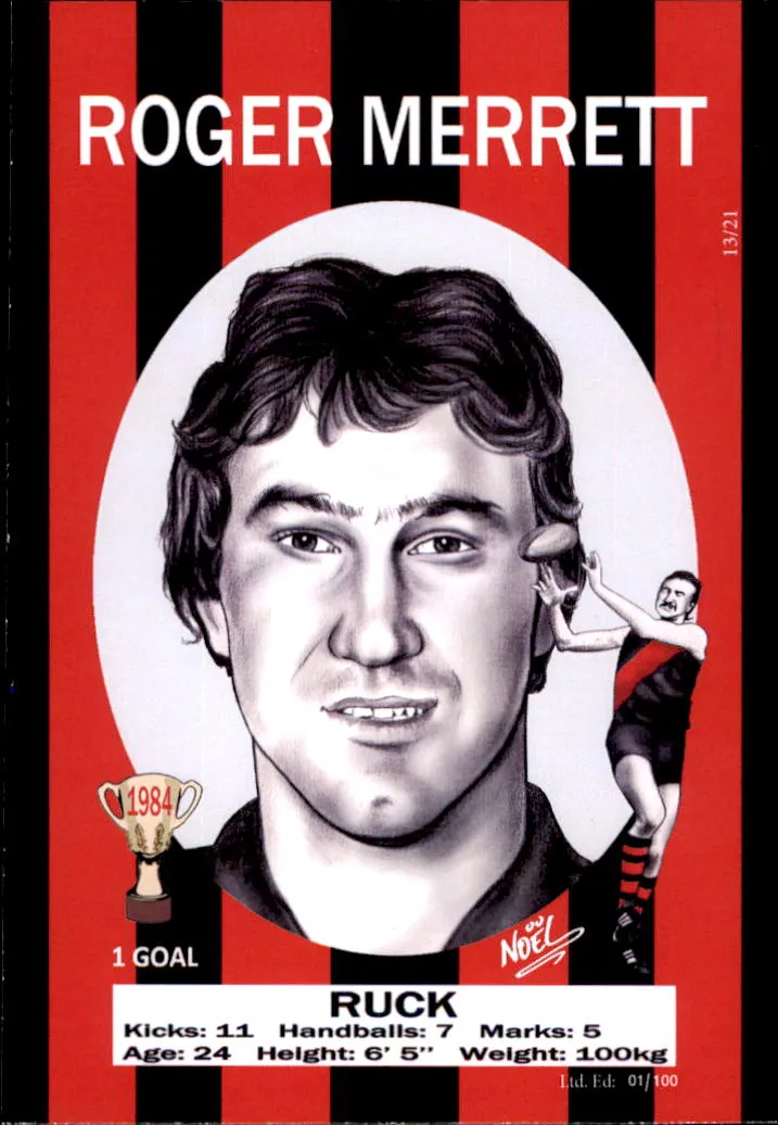 Essendon Bombers 1984 Premiers Card Set by Noel