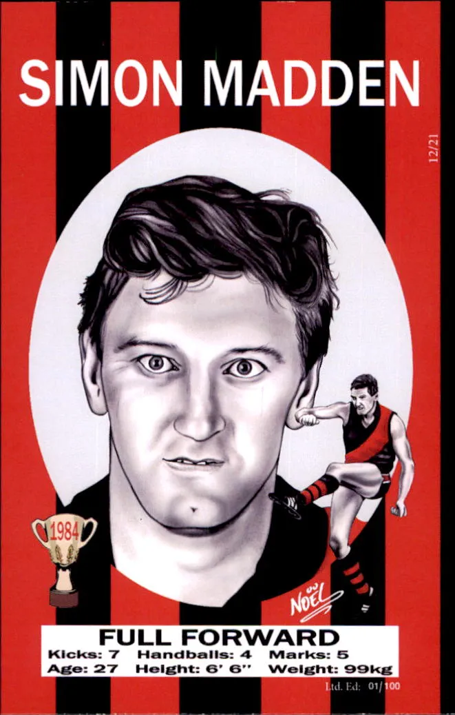 Essendon Bombers 1984 Premiers Card Set by Noel