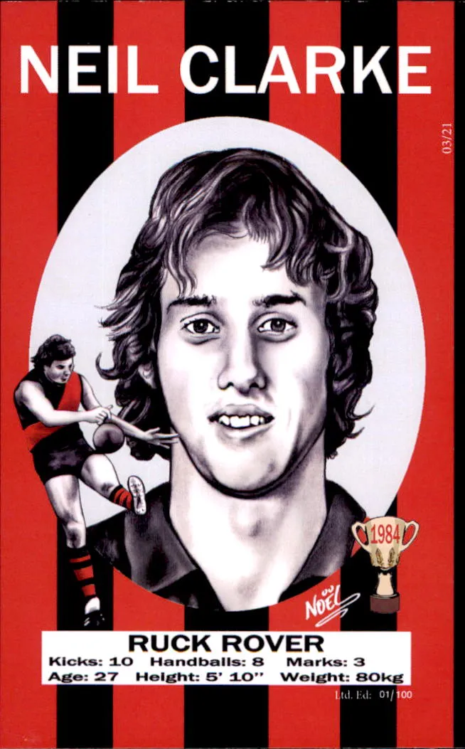 Essendon Bombers 1984 Premiers Card Set by Noel