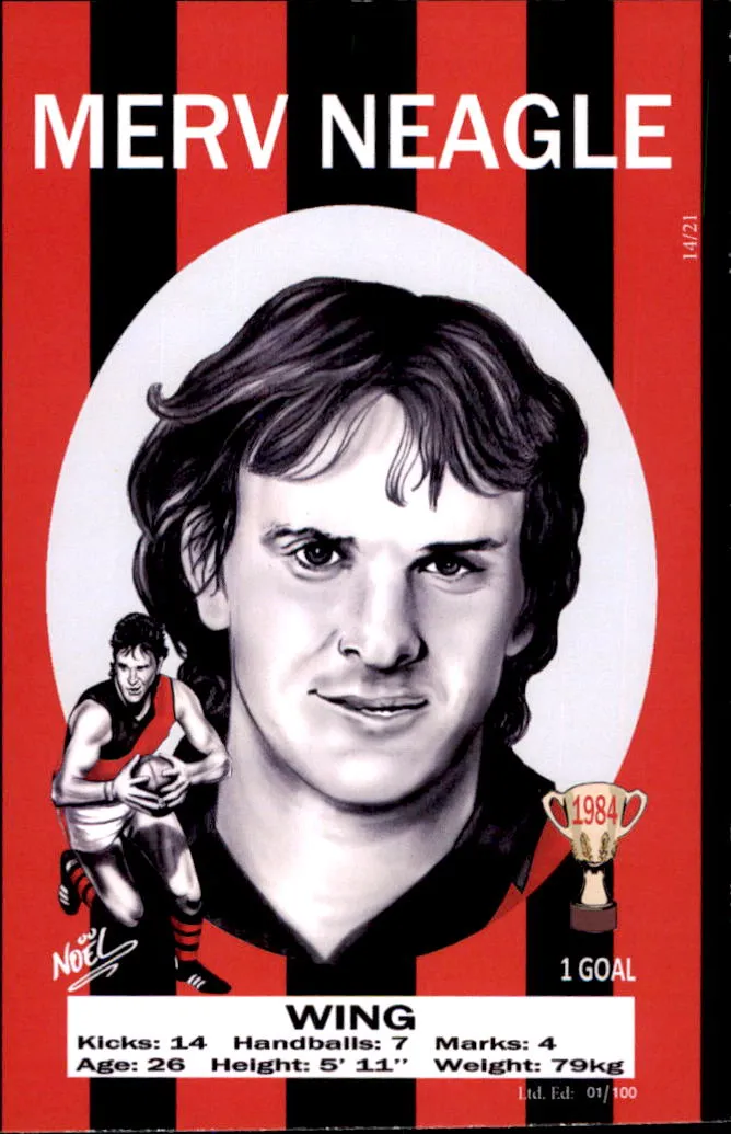 Essendon Bombers 1984 Premiers Card Set by Noel