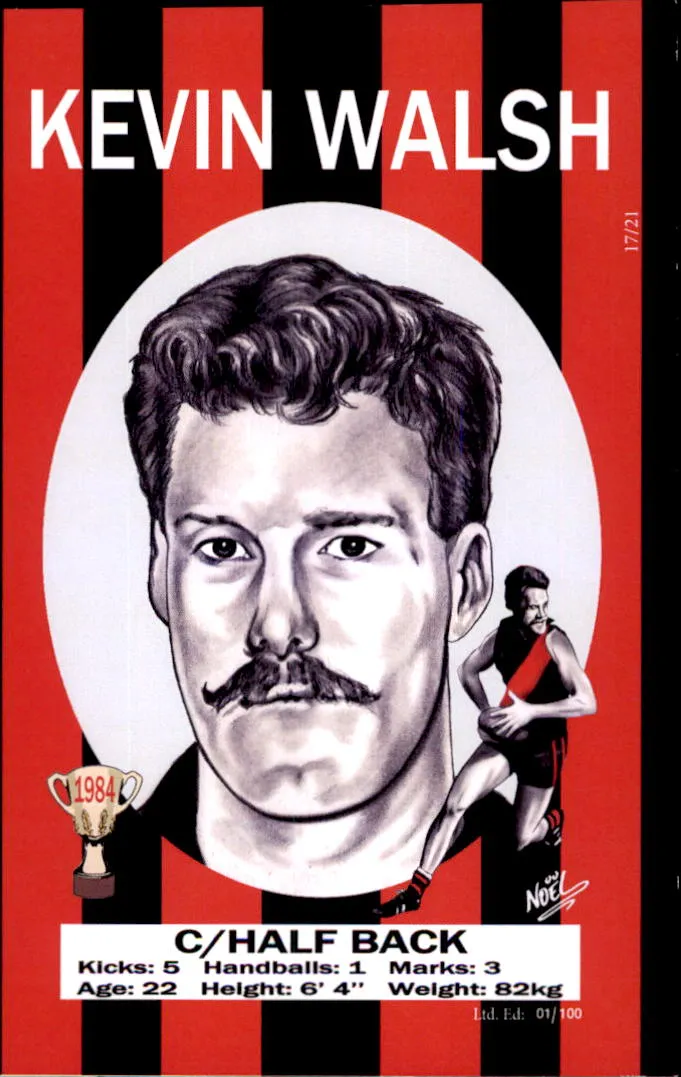 Essendon Bombers 1984 Premiers Card Set by Noel