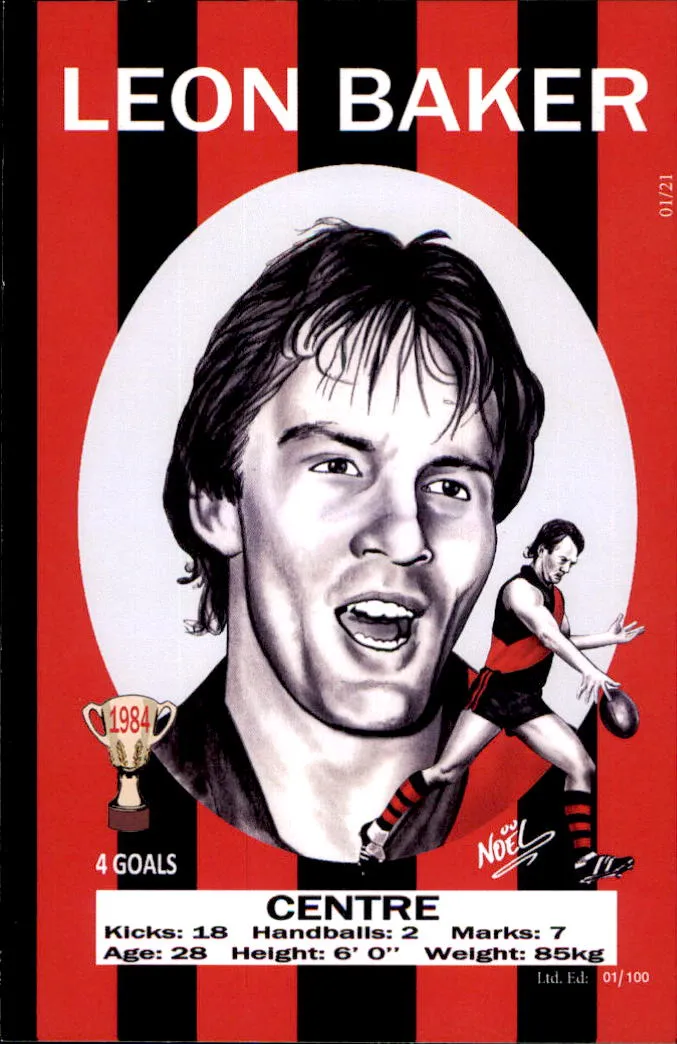 Essendon Bombers 1984 Premiers Card Set by Noel