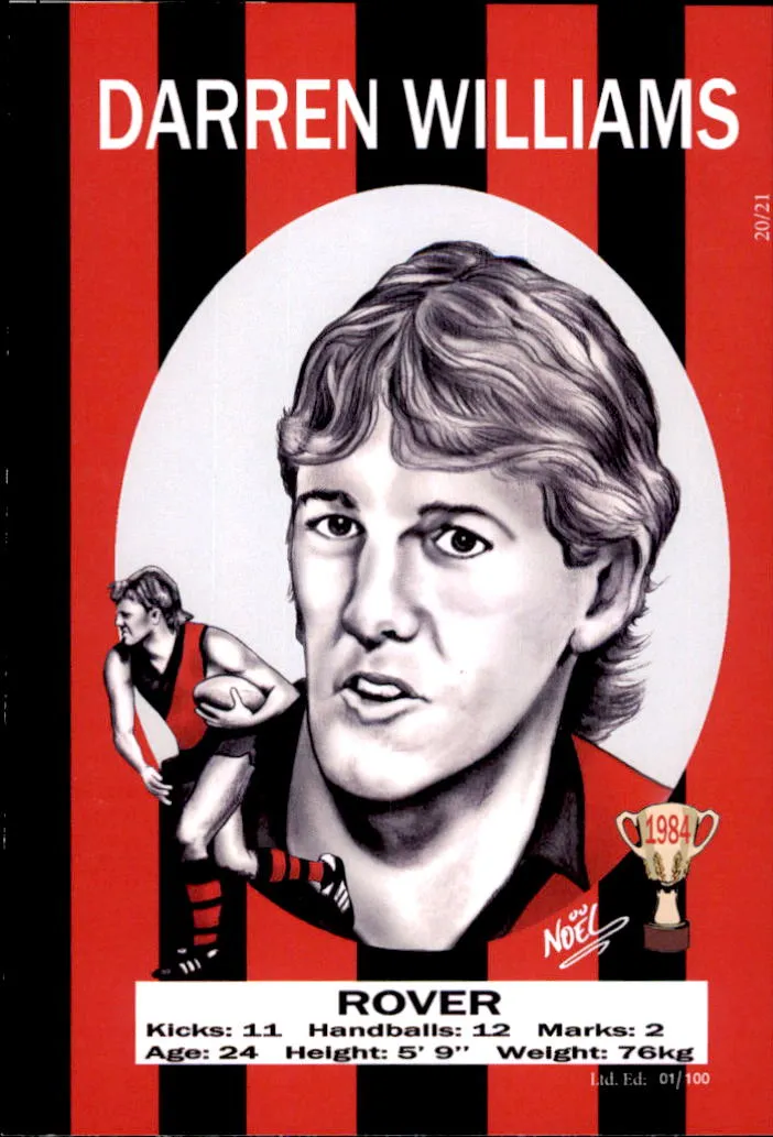 Essendon Bombers 1984 Premiers Card Set by Noel