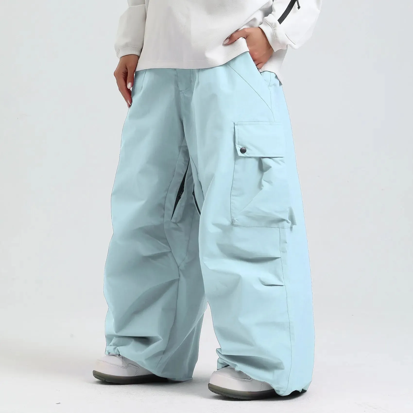 Fashion Cargo Baggy Snowboard Pants Waist Support Trousers for Winter