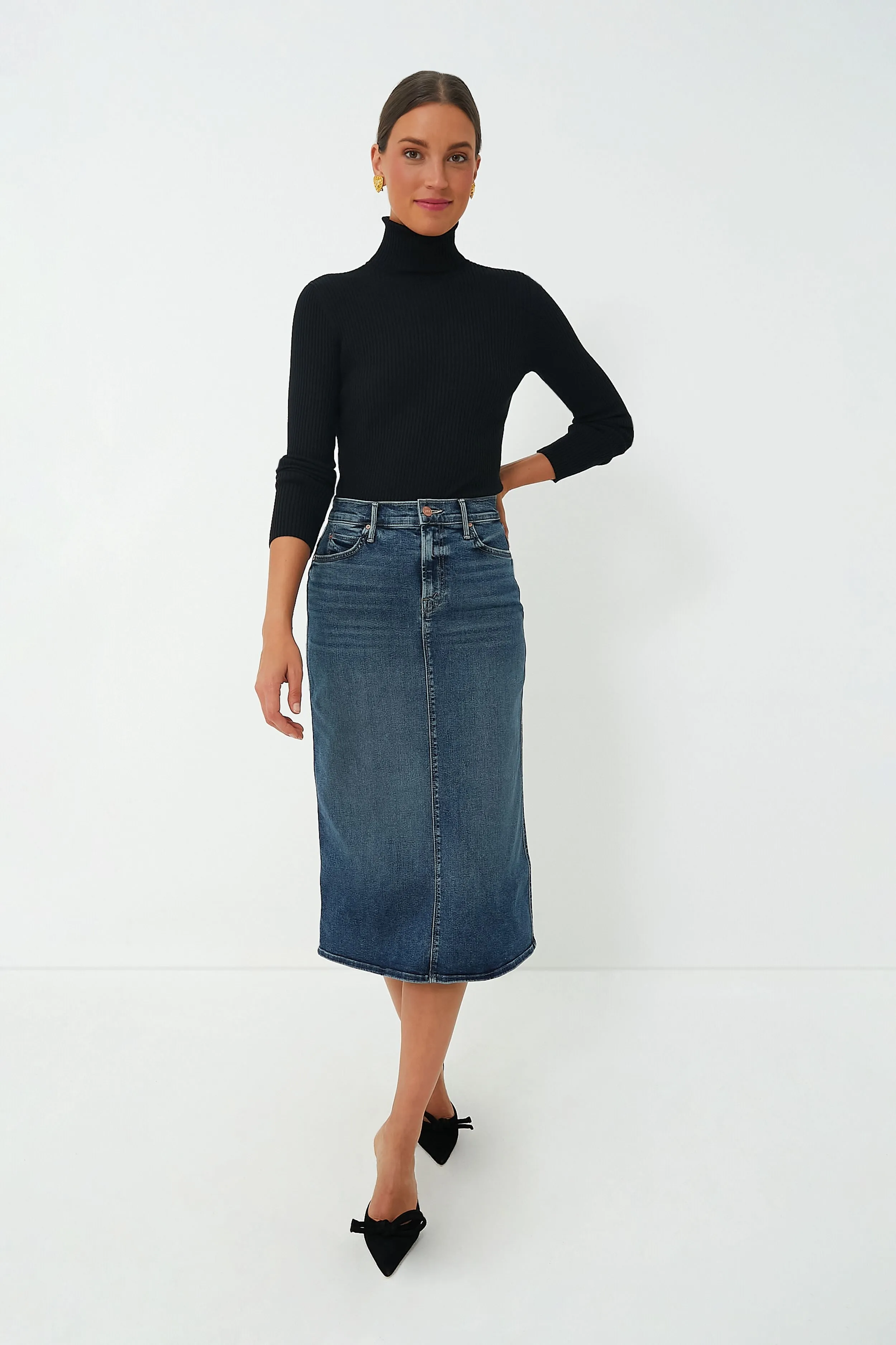 Going Full Circle The Swooner Straight A Midi Skirt