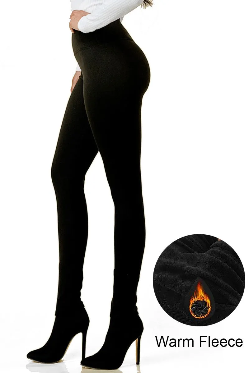 Malibu Winter warm fleece thermal legging pants la6053 blk