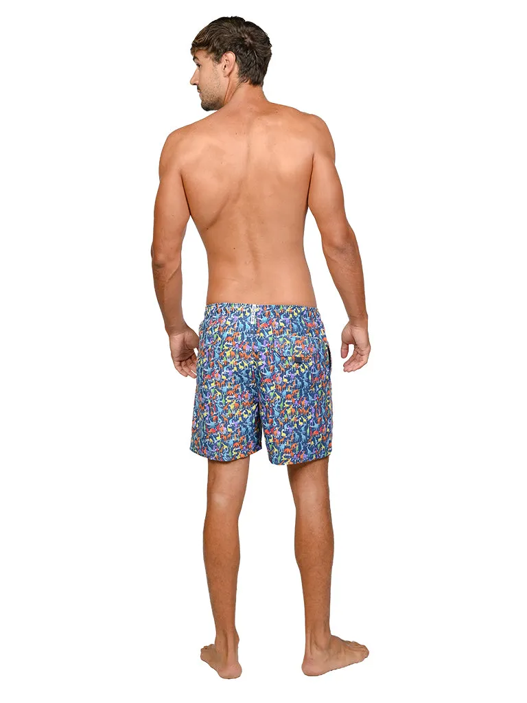 Men's Swim Shorts in lively tropical print