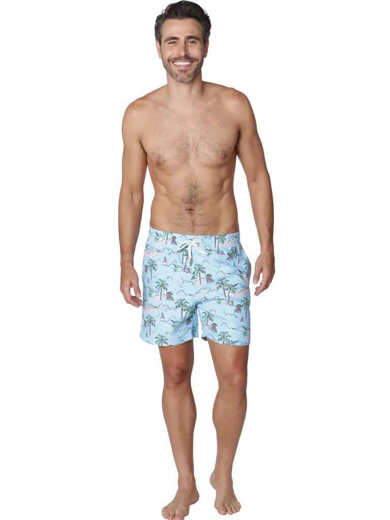 Men's Swim Shorts in lively tropical print