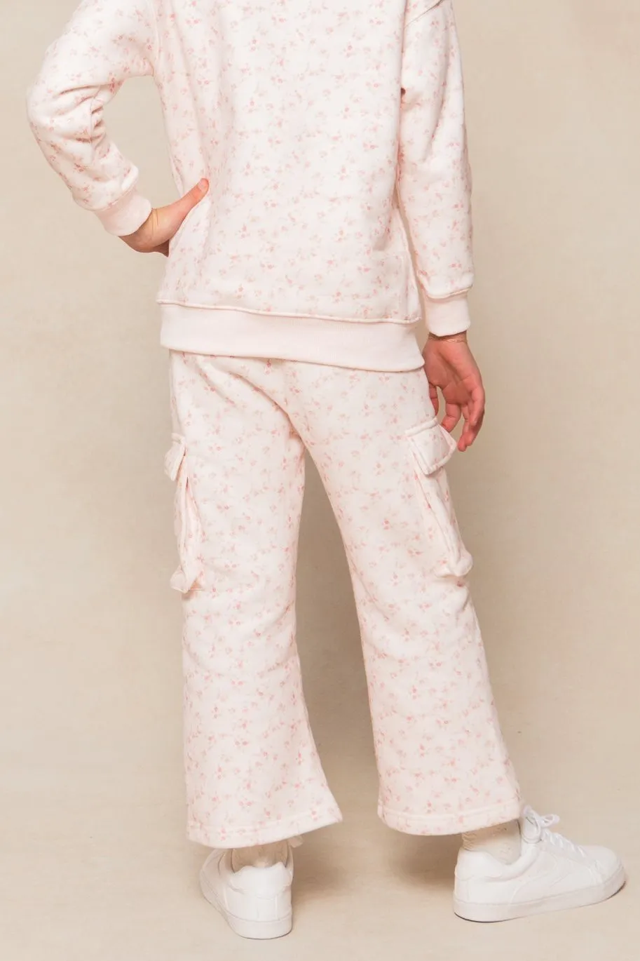 Mini Ivy Cargo Sweatpants in Madeline Pink Floral