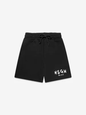 MSGM Kids Fleece Bermuda Shorts in Black