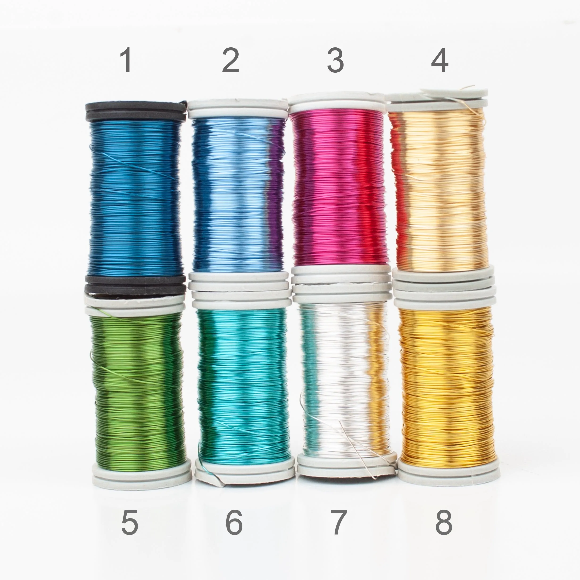 NEW shades coated copper Wires , 65 feet spools, limited stock of each color !