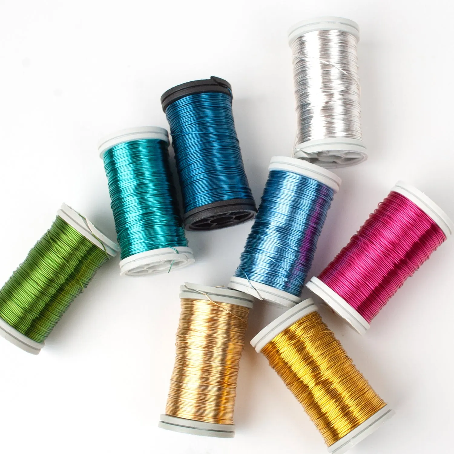 NEW shades coated copper Wires , 65 feet spools, limited stock of each color !