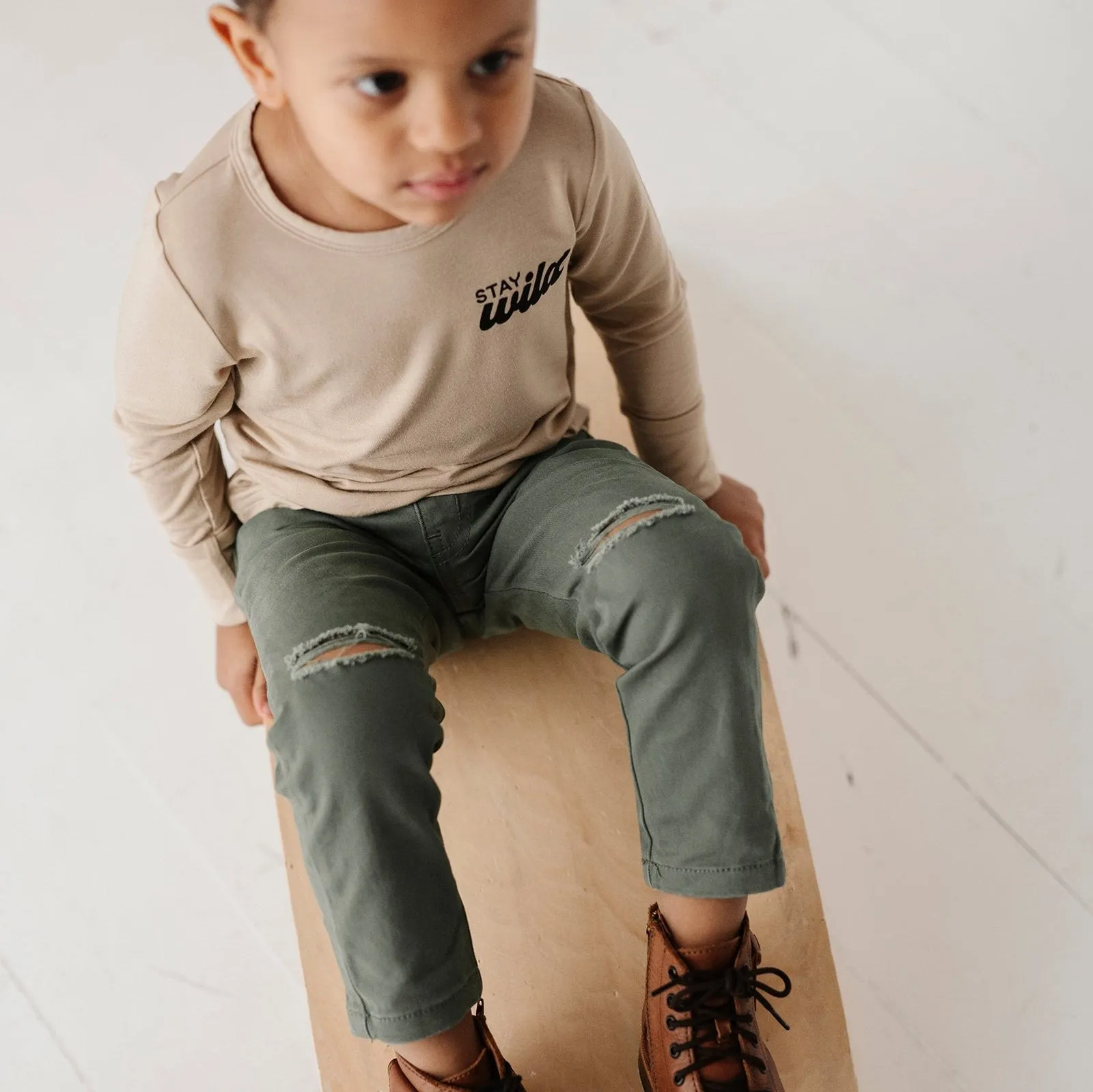 Olive Denim Jeans