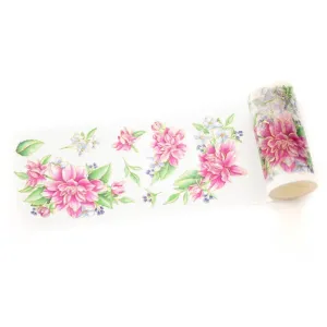 Pinkfresh Studio Foiled Washi Tape 4"X11yd Artistic Dahlia