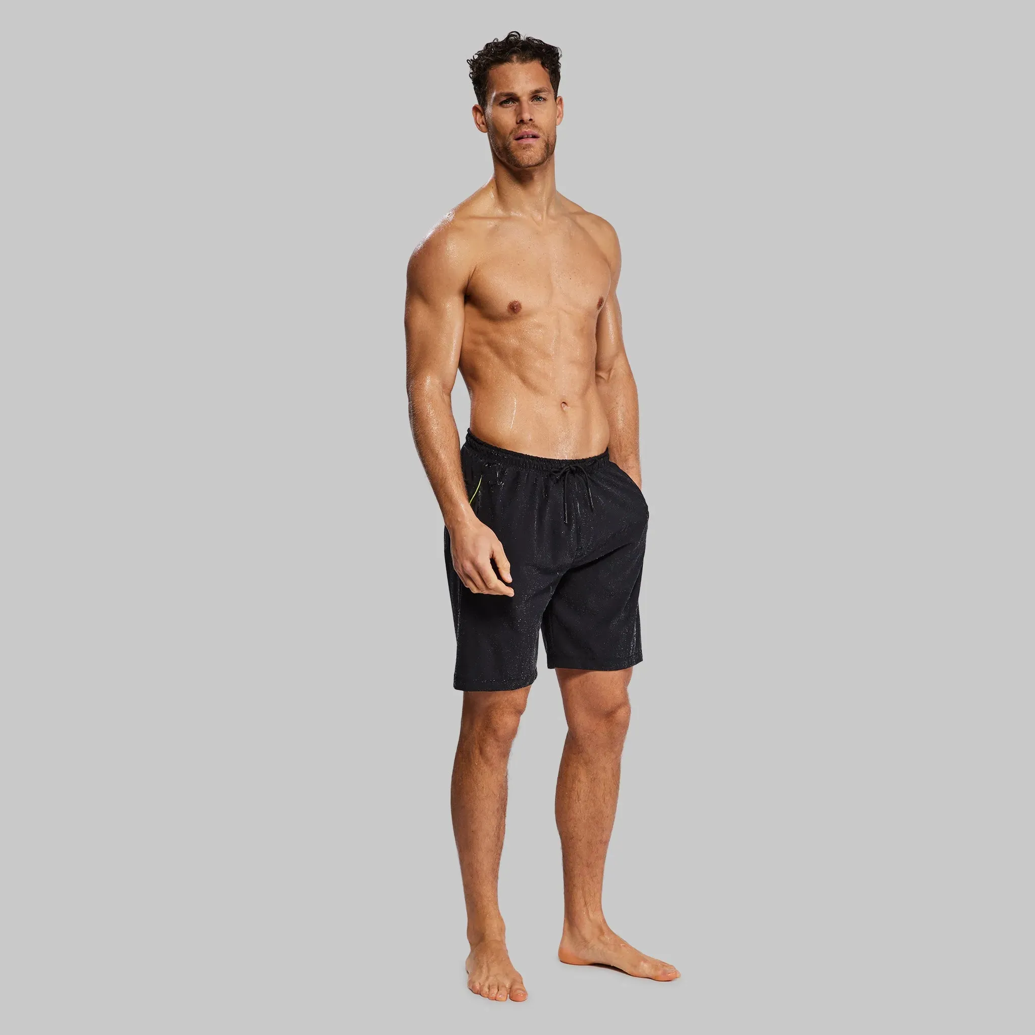 Planet Earth Swim Shorts. Black edition