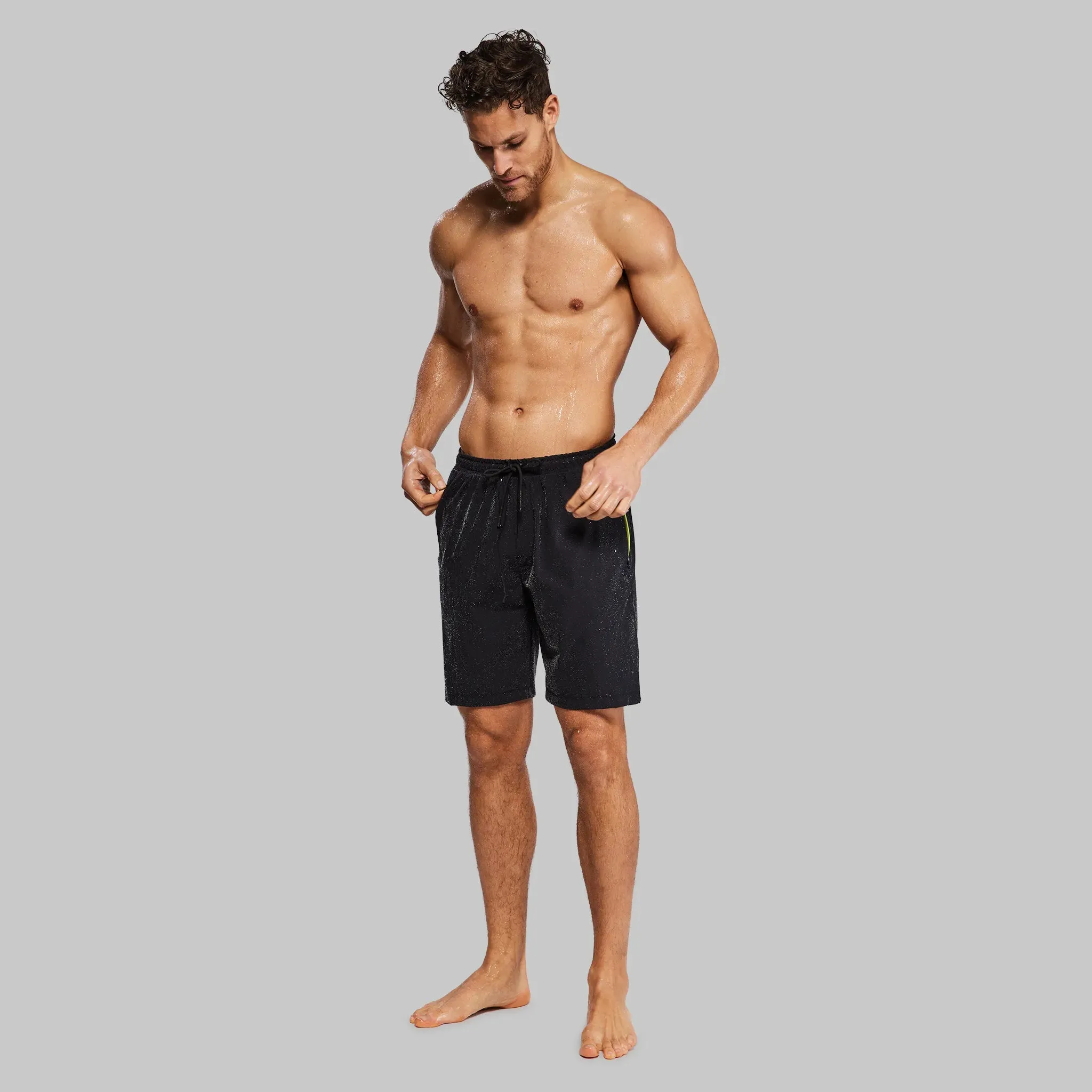 Planet Earth Swim Shorts. Black edition