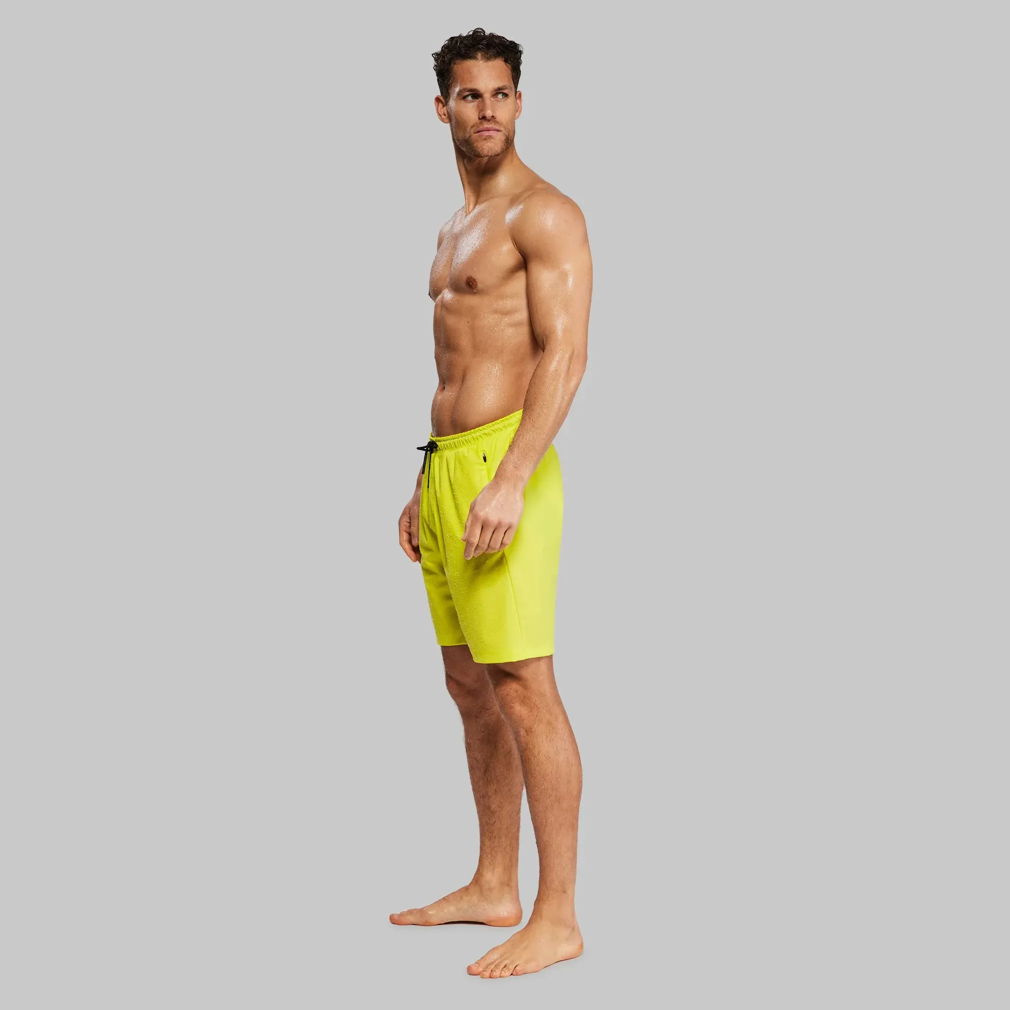 Planet Earth Swim Shorts. Yellow edition