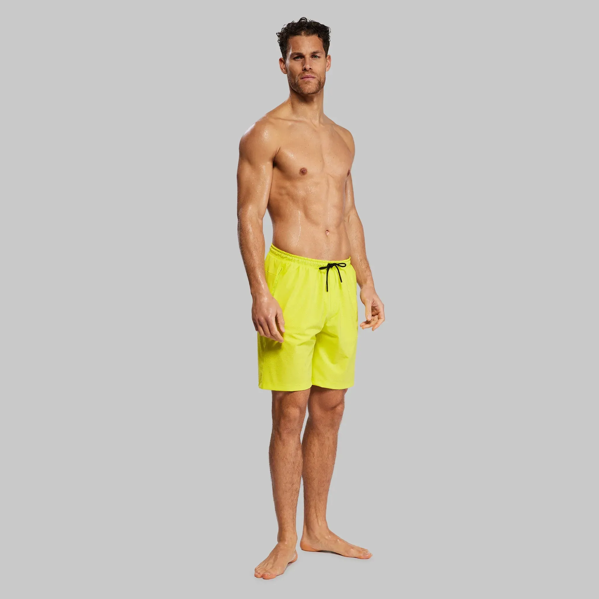 Planet Earth Swim Shorts. Yellow edition