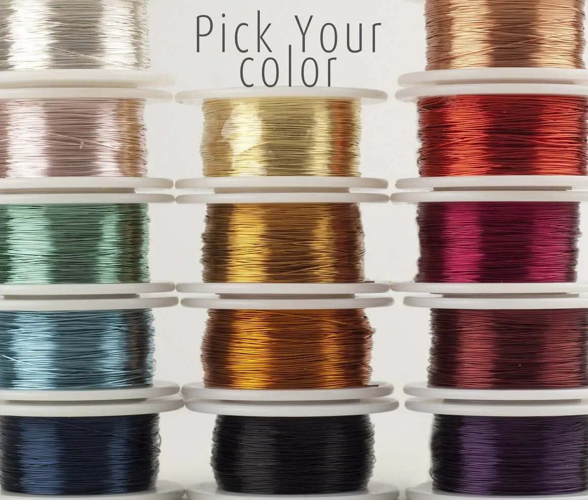 Premium Craft Wire, Pick your jewelry wired colors, Extra long spools 120 feet each