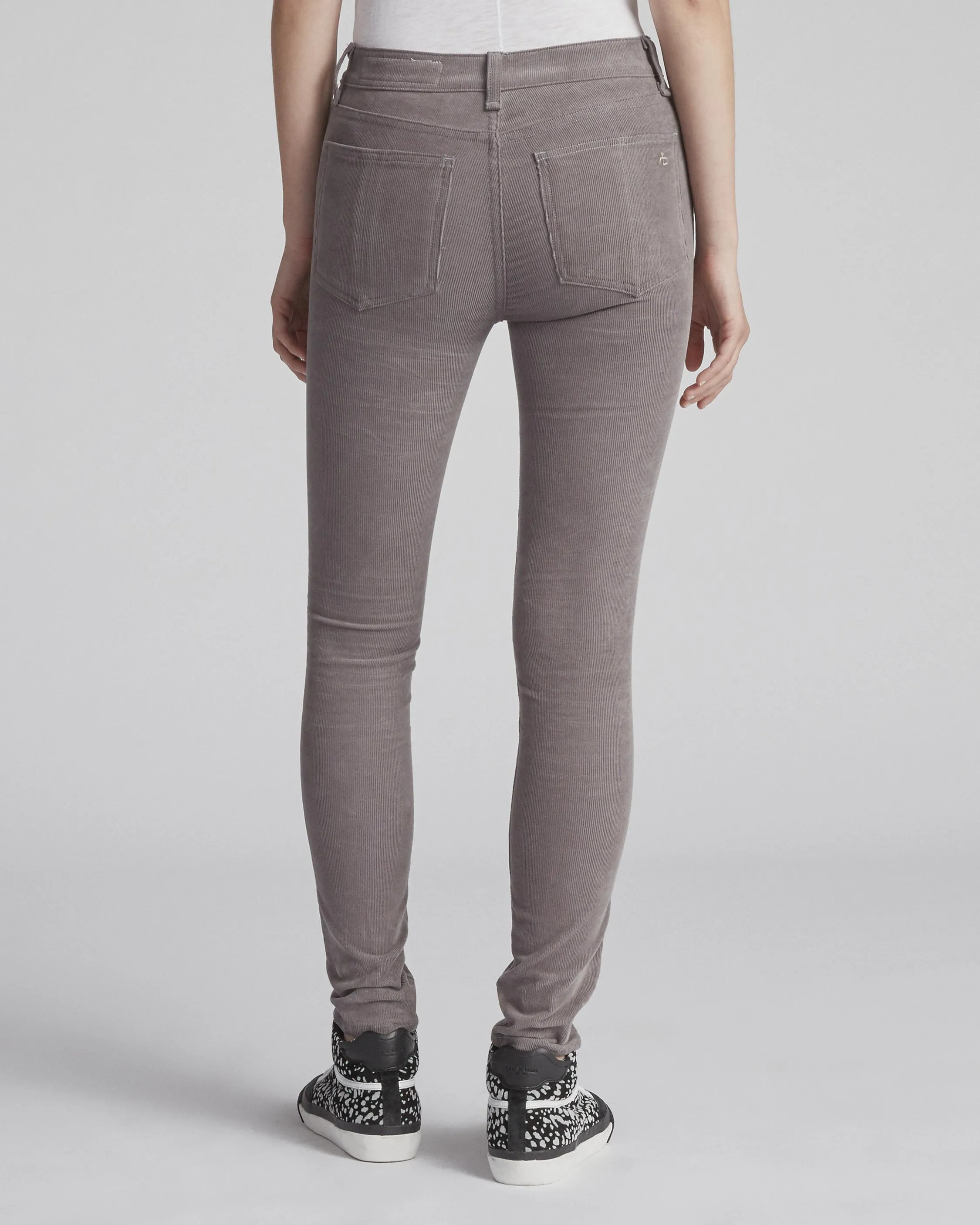 Rag & Bone- High Rise Skinny Corduroy Denim in Nickel