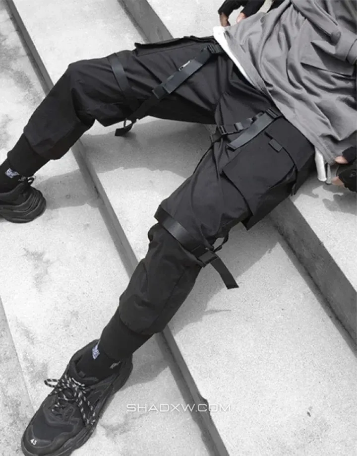 Ribbon cargo pants