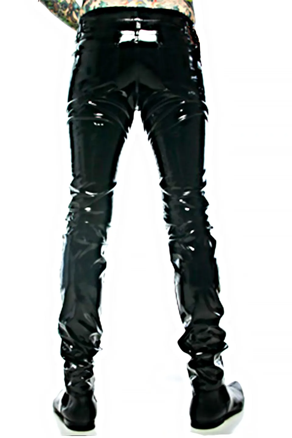 Skinny PVC Vinyl Stretch Jeans