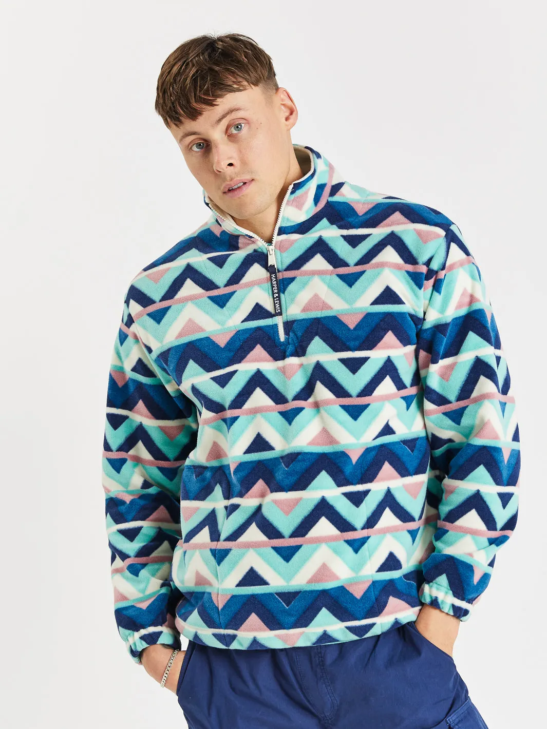 Sorrel Retro Pattern 1/4 Zip Fleece