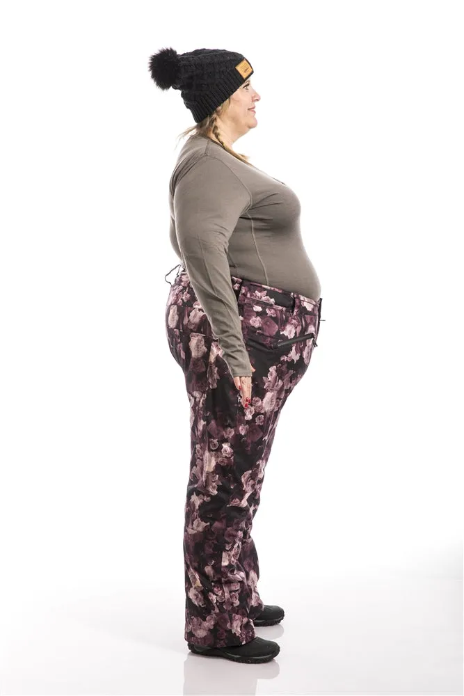 Statement Insulated Plus Size Snow Pants | Wine Rose