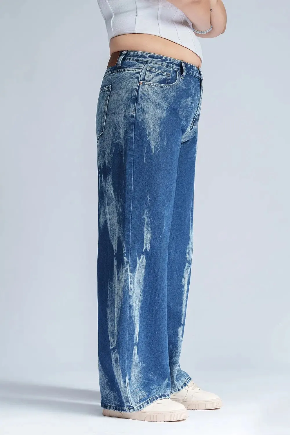 Stellar Sapphire Curve Wide Leg Jeans