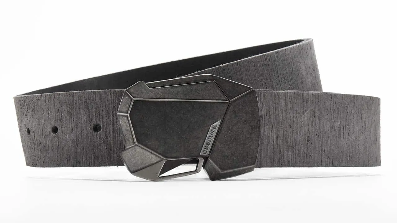 Stone Fractal 2.0 Buckle on Leather Belt