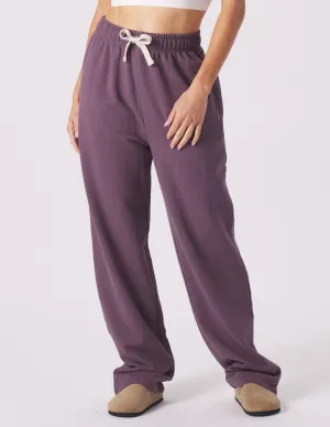 Straight Leg Sweatpant: Berry Wine