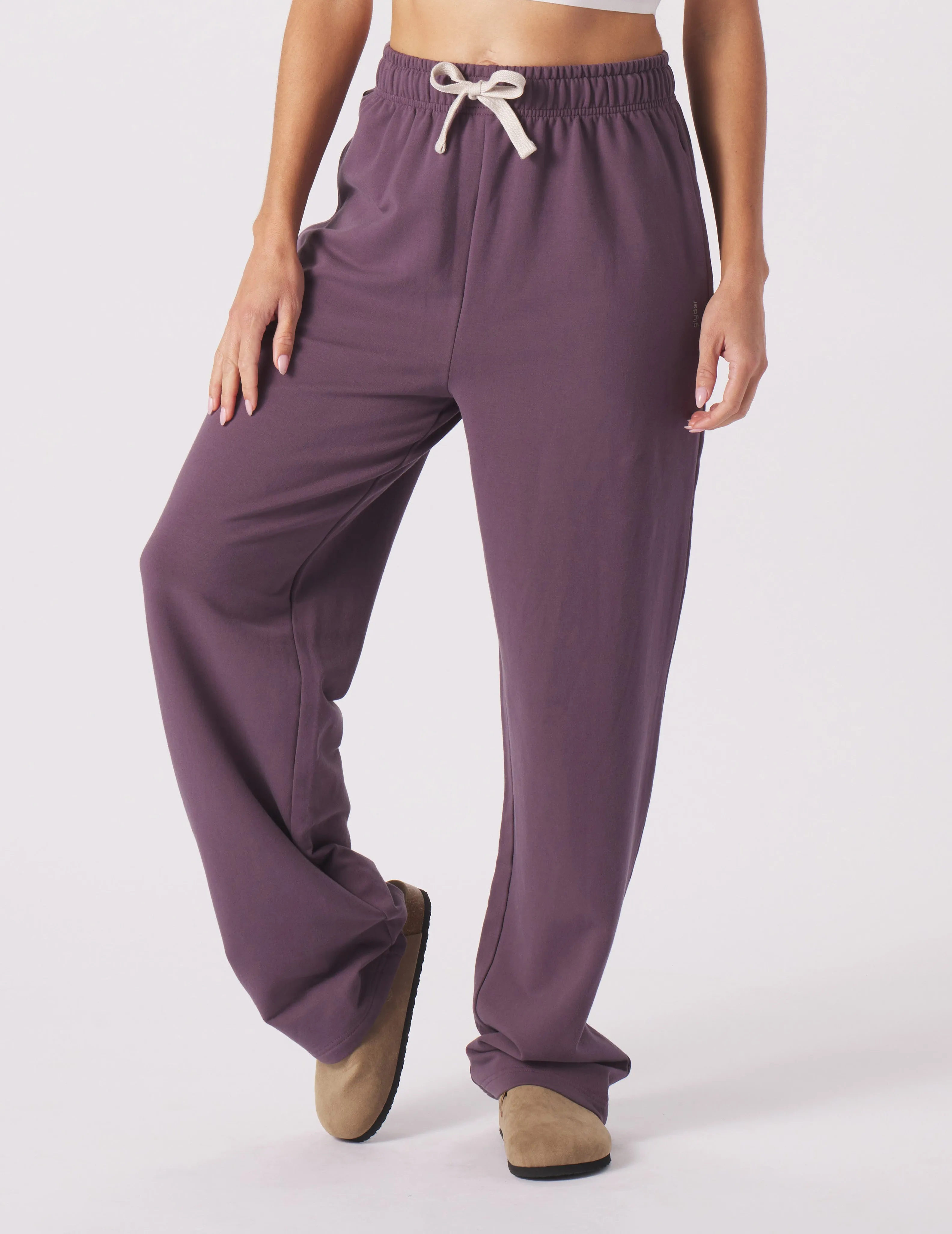 Straight Leg Sweatpant: Berry Wine