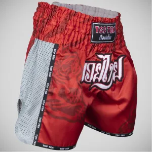 Top Ten Patchara Muay Thai Shorts Red