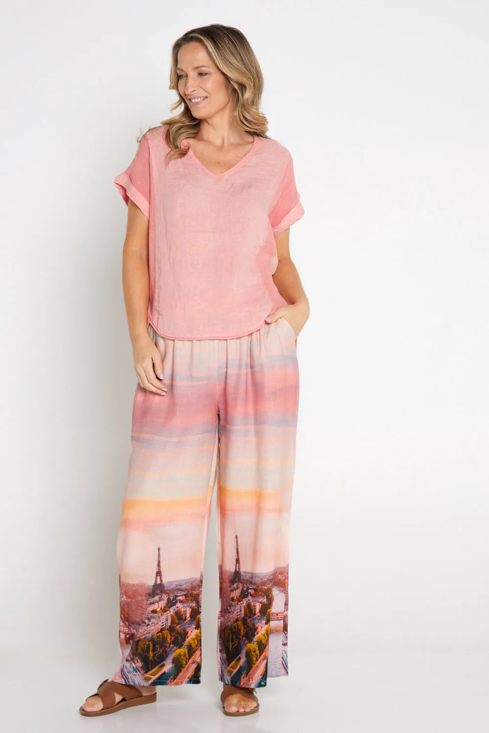 Vespera Linen Pants - La Vie en Rose