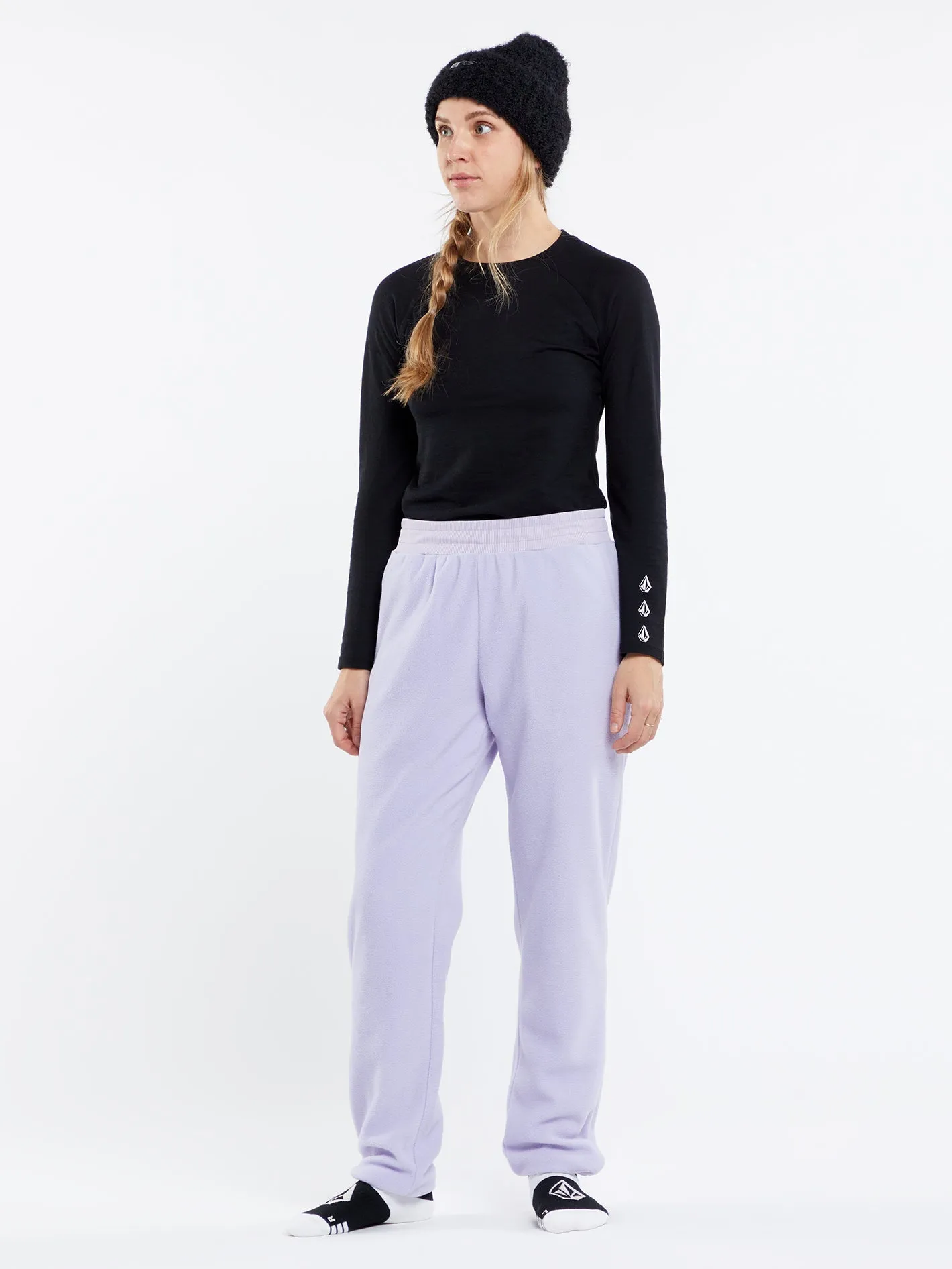 Womens Polar Fleece Pants - Lilac Ash