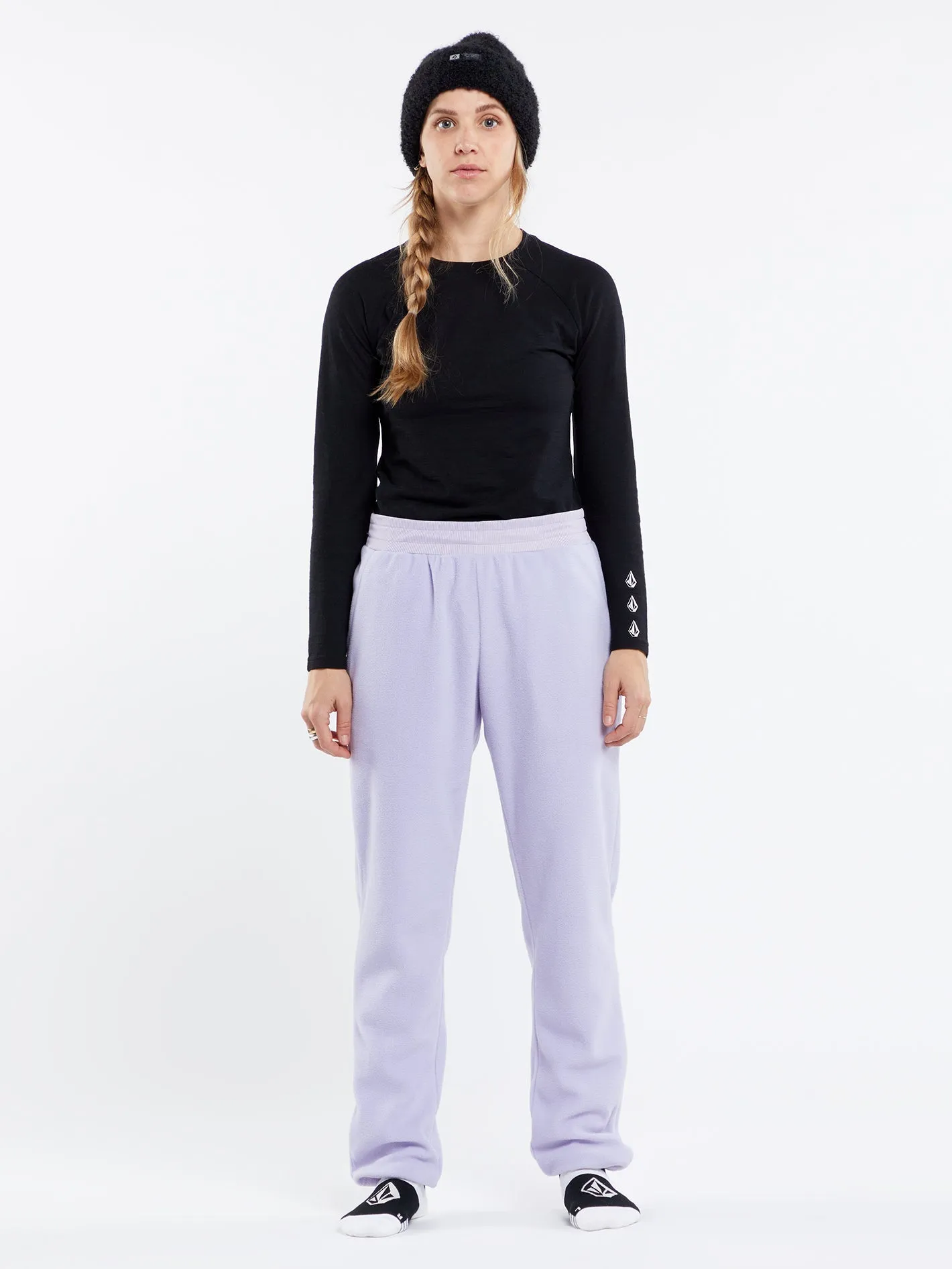 Womens Polar Fleece Pants - Lilac Ash